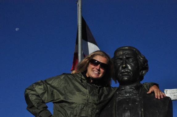 Junto com o Duarte, no cume da montanha que leva o seu nome, na República Dominicana